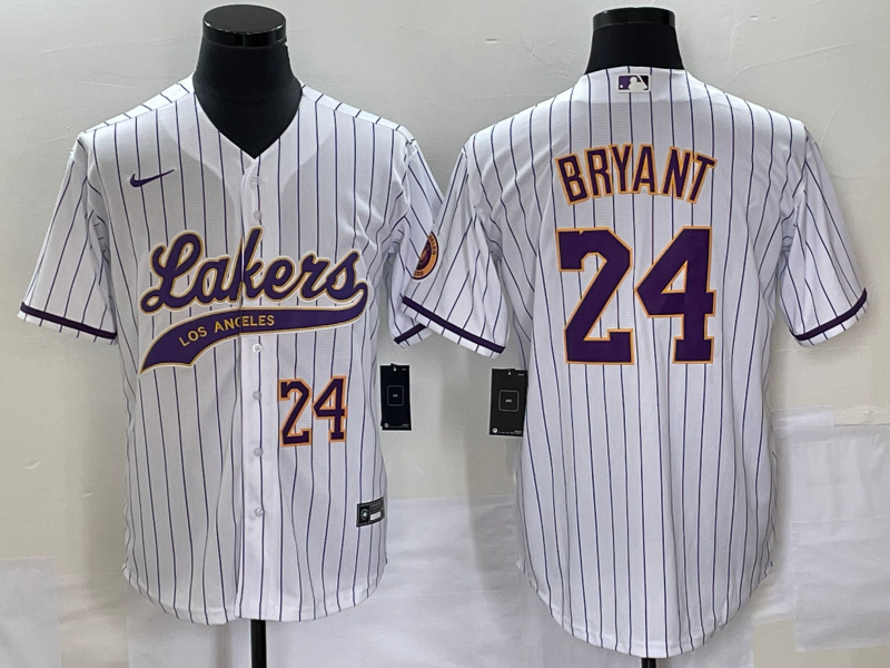 Nike 2023 Men Los Angeles Lakers #24 Bryant white NBA Jersey style 1